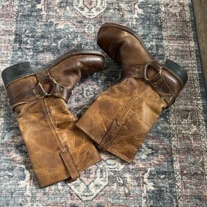 Frye Brown harness engineer Leather Men's Boots 7.5